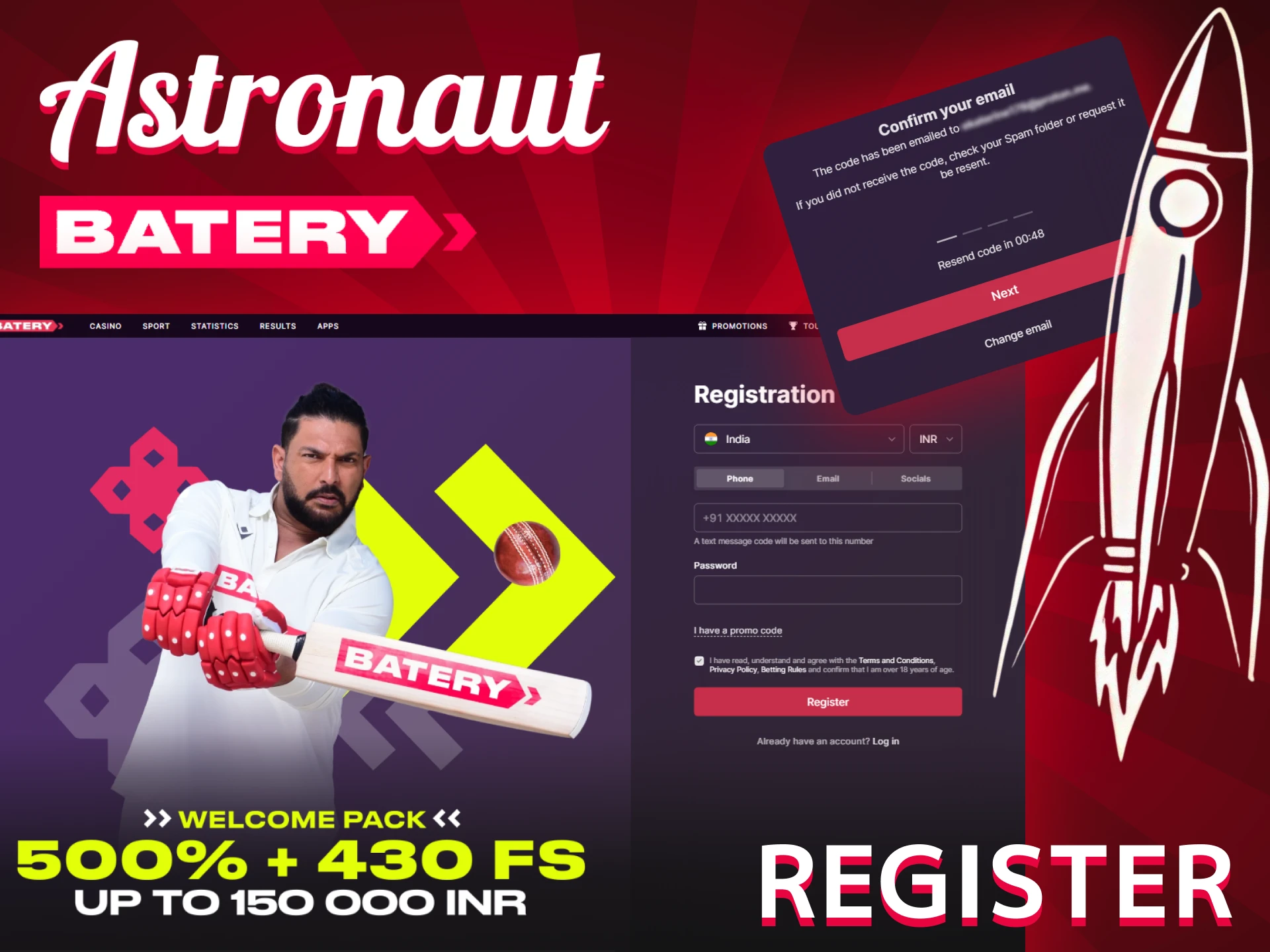 How to Register on Batery for the Astronaut Game