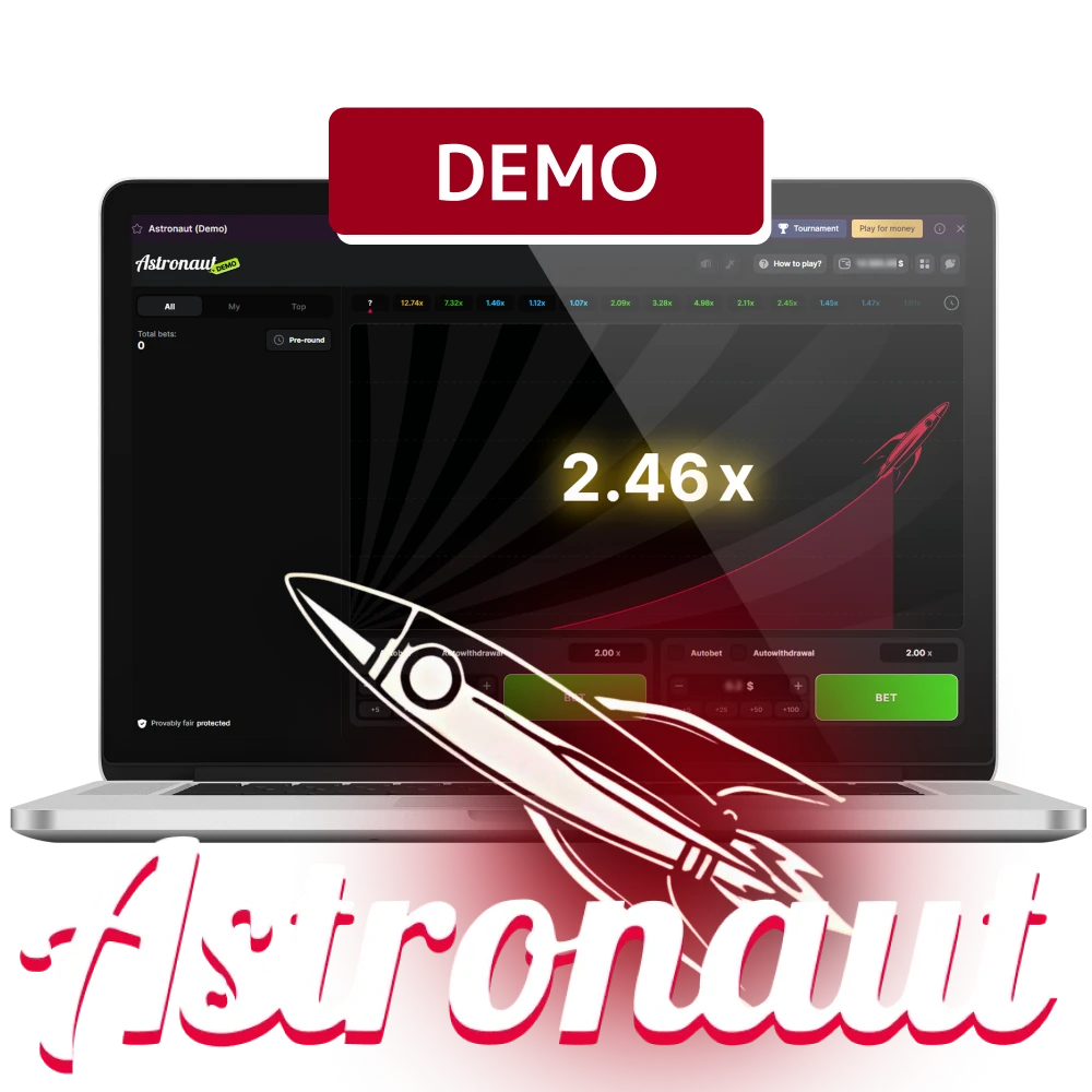 Astronaut Demo — Play the Crash Game for Free